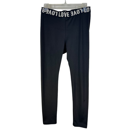 Bozzolo Womens Large Black /White Love Letter‎ Print Leggings - Picture 1 of 6